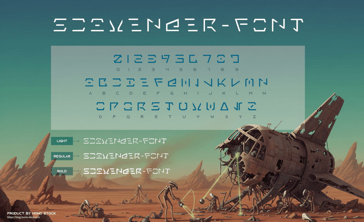 スカベンジャーフォント（Scavengerfont）フリーダウンロード｜商用可