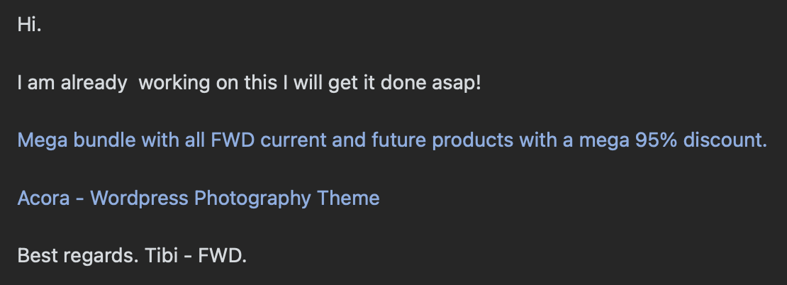 MP3 Sticky Player開発者の返事