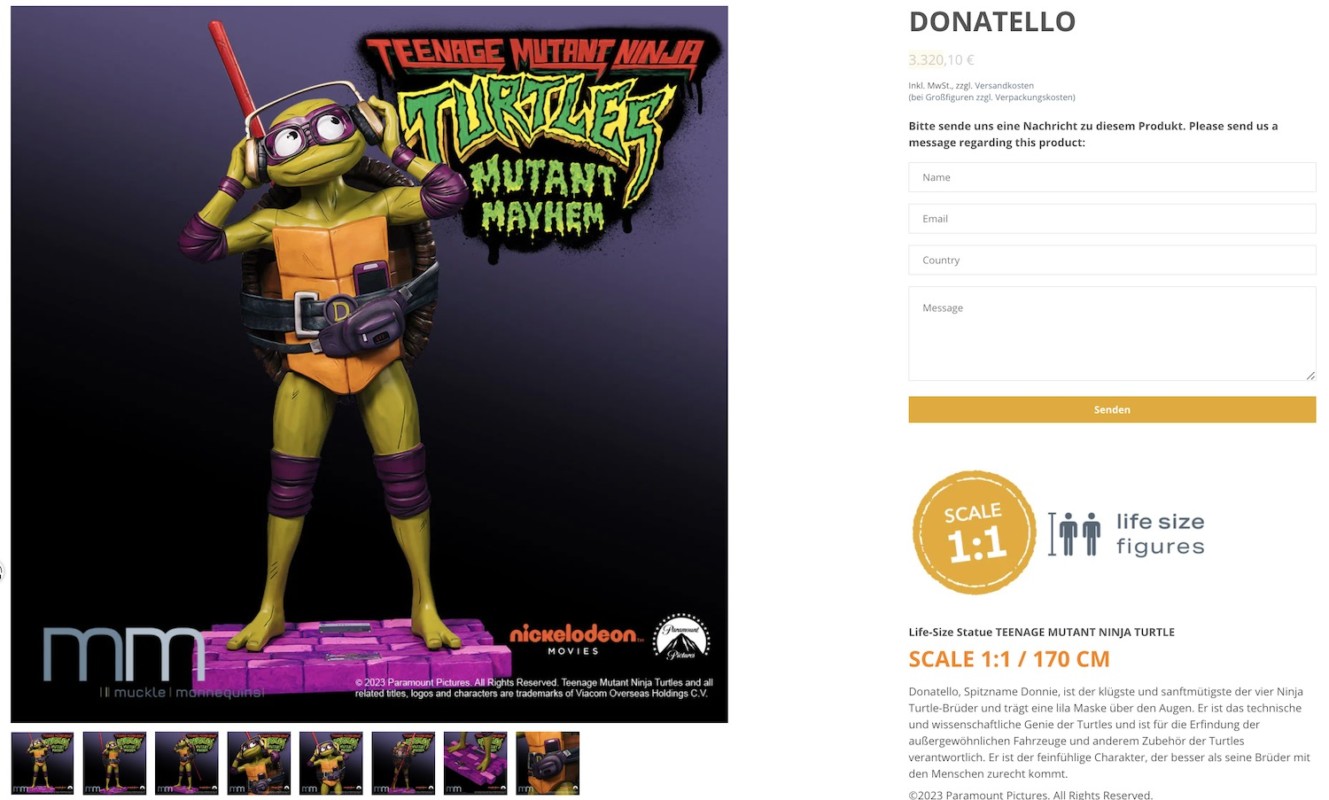 ドナテロ等身大フィギュア