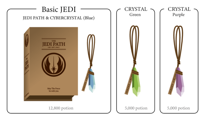 ジェダイの書・光るカイバークリスタル