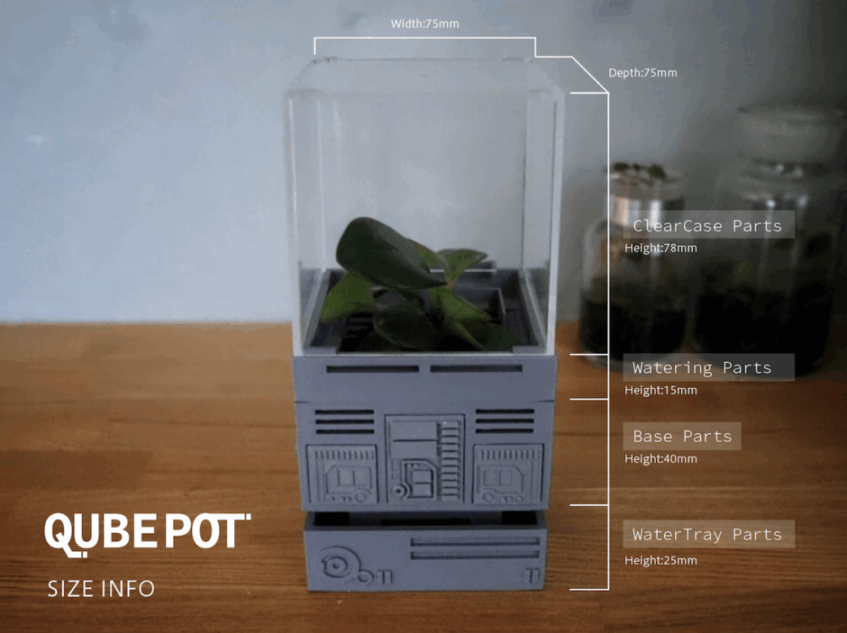 キューブ型SFプランターのサイズ感