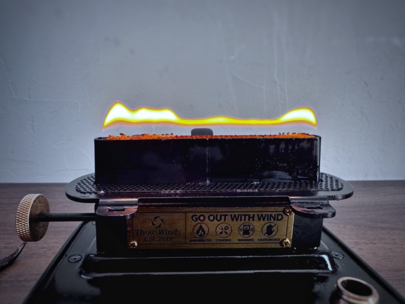  ThousWindsのアイロンストーブの灯芯部分の調整3