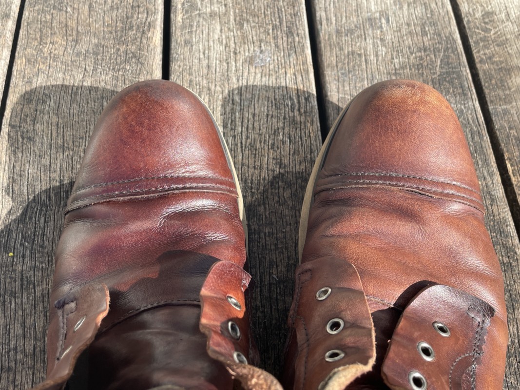 ミンクオイルのビフォアアフター