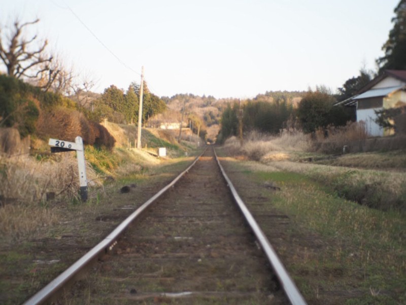 養老渓谷駅の線路