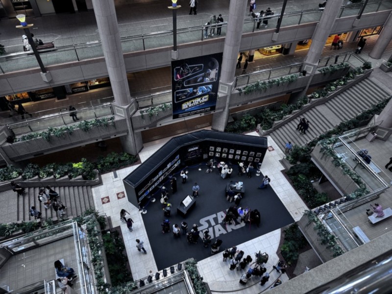 ガーデンスクエアを上から