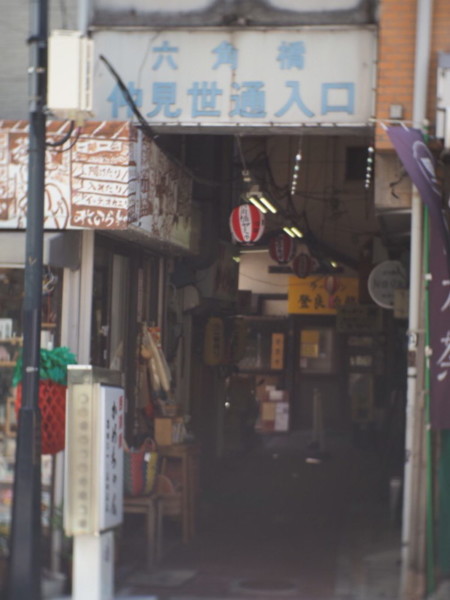 白楽駅から歩いてすぐの六角橋仲見世通入り口の画像