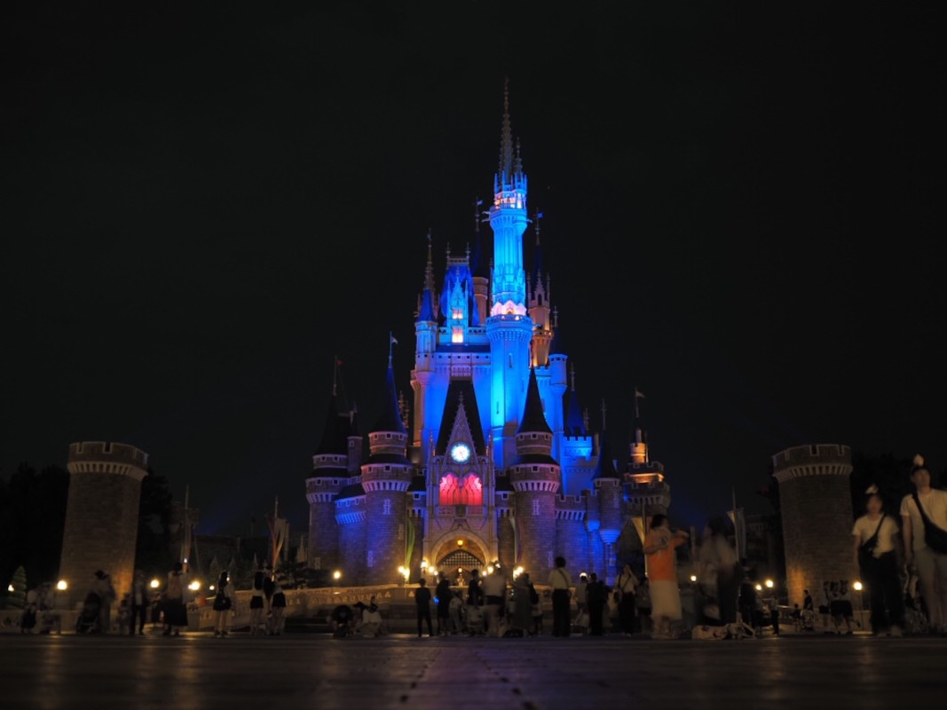 東京ディズニーランドシンデレラ城の夜景
