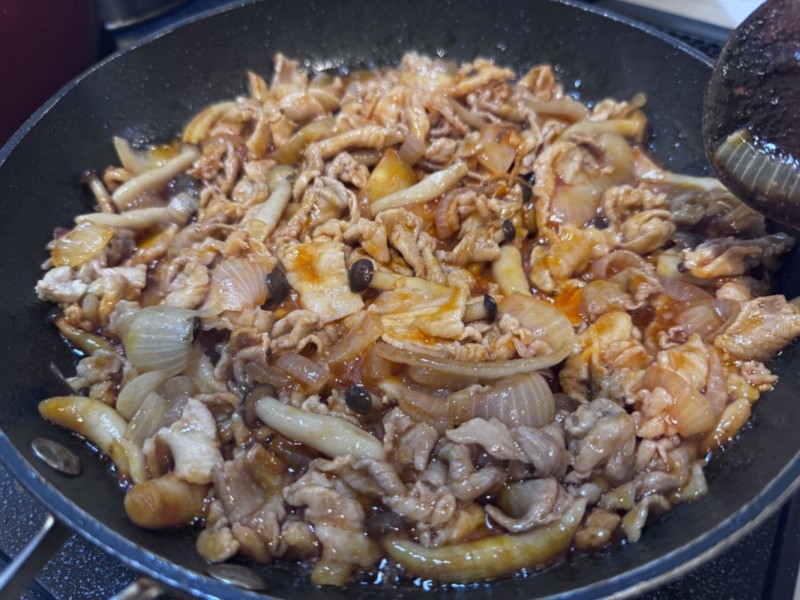 豚肉とキノコのオイスター炒め