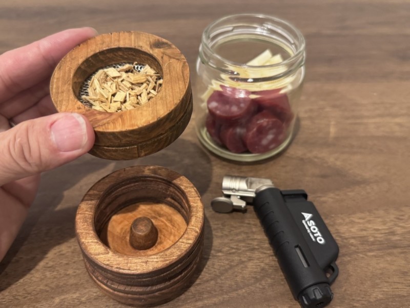 手作りミニ燻製器の完成