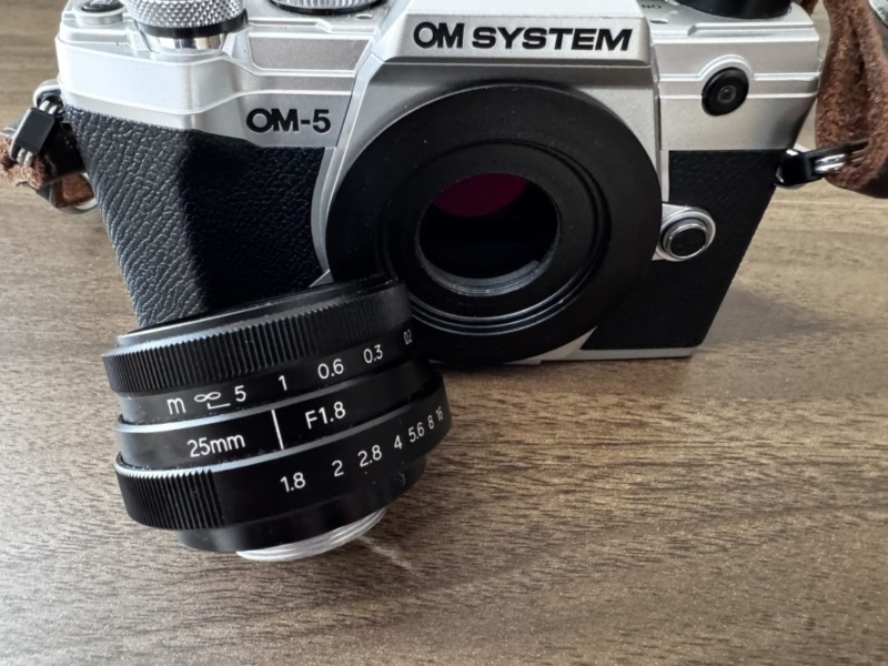 OM-5にCCレンズ取り付け