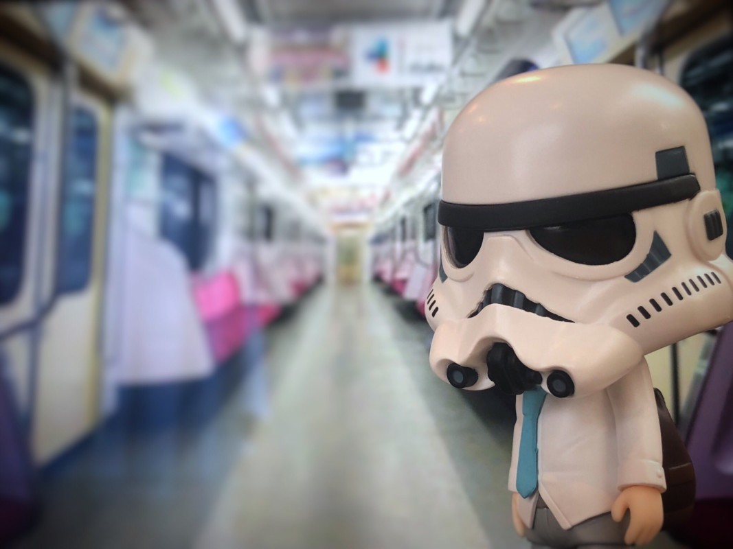 コロナスタートした電車内